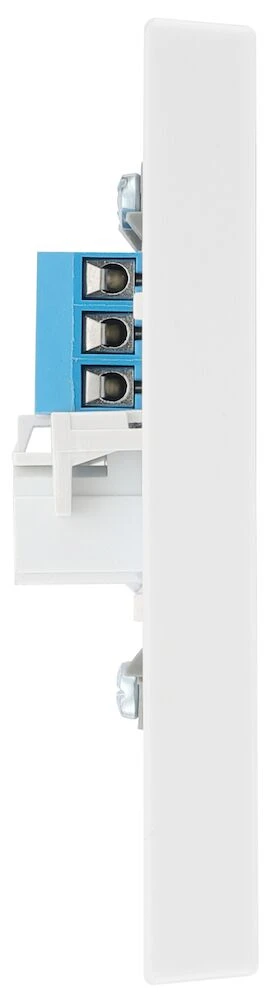 BG White Moulded Square Edge Single Secondary Telephone Socket Screw Type