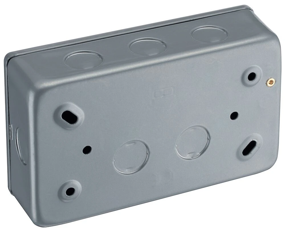 BG Metal Clad 13A Double Unswitched Socket