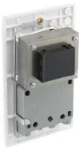 BG Nexus Series White Moulded Shaver Socket Dual Voltage 115/240V