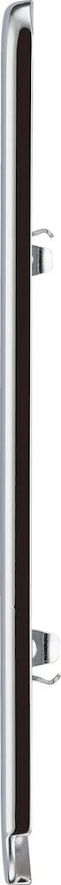 BG Grid Screwless Flatplate Rectangular Front Plate 3 Module, Polished Chrome
