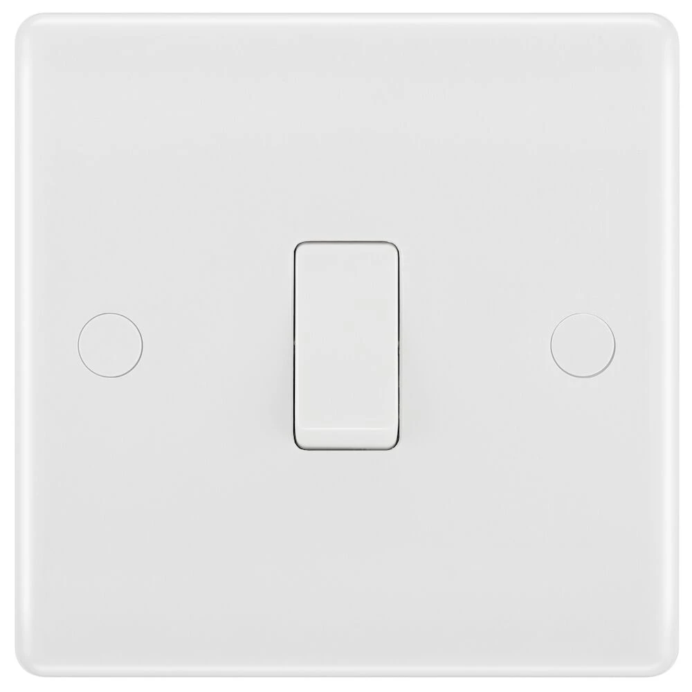 BG Nexus Series White Moulded 20A 16AX Single Switch 2 Way