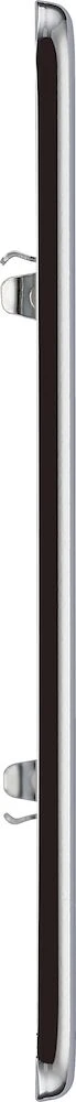BG Grid Screwless Flatplate Rectangular Front Plate 4 Module, Polished Chrome