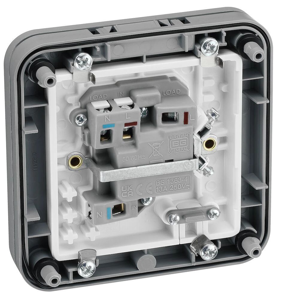 BG Nexus Storm, Switched Fused Connection Unit with Indicator IP66