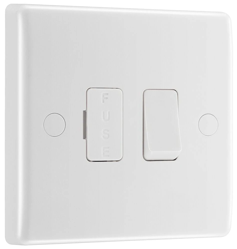 BG Nexus Series White Moulded 13A Switched Fused Connection Unit with Flex Outlet