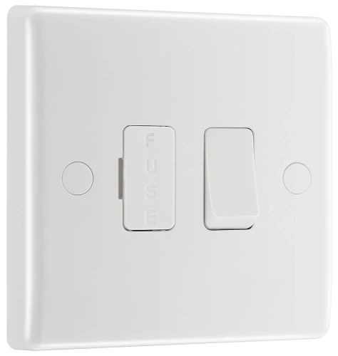 BG Nexus Series White Moulded 13A Switched Fused Connection Unit with Flex Outlet