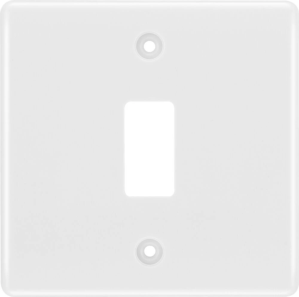 BG Grid Nexus Series White Moulded Front Plate 1 Module
