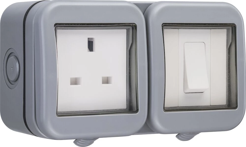 Weatherproof 13A Single Socket With Single Switch, IP55