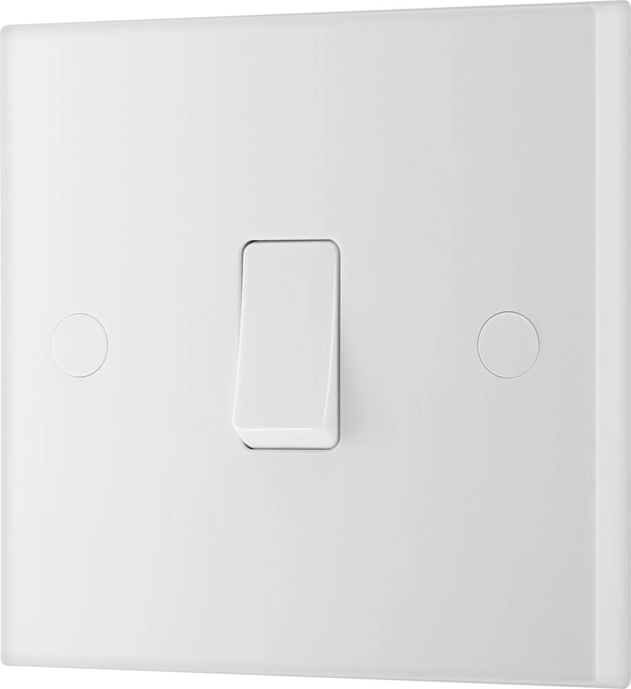 BG White Moulded Square Edge 20A 16AX Intermediate Switch