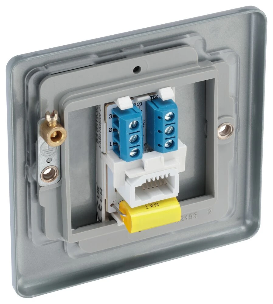 BG Metal Clad Single Master Telephone Socket, Screw Type