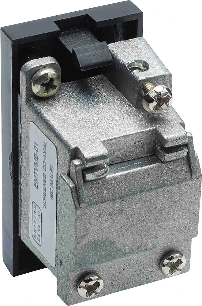 BG Euro Module IEC, Screened, Male, Black
