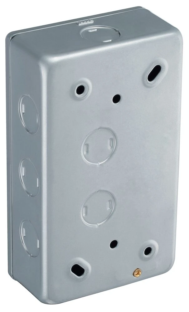 BG Metal Clad 45A Large Plate Double Pole Switch With LED Indicator