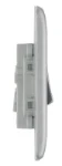 BG Nexus Metal Brushed Steel, 20A 16AX Intermediate Switch