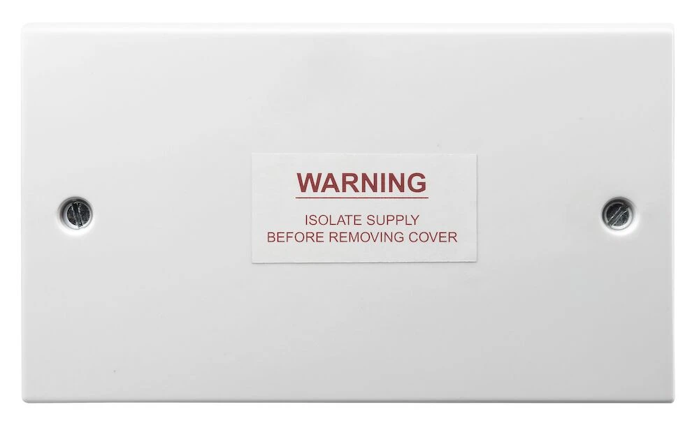 BG White Moulded Square Edge Double Blank Plate