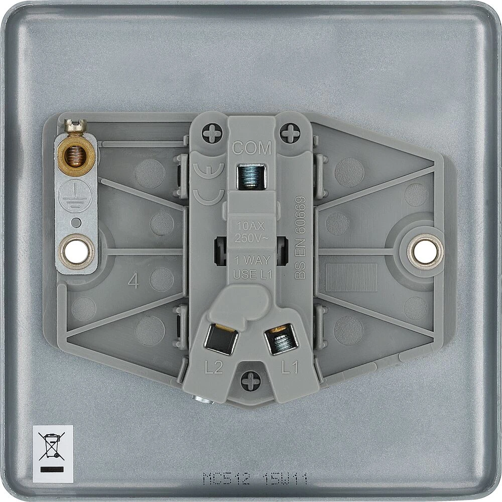 BG Metal Clad 20A 16AX Single Switch, 2 Way