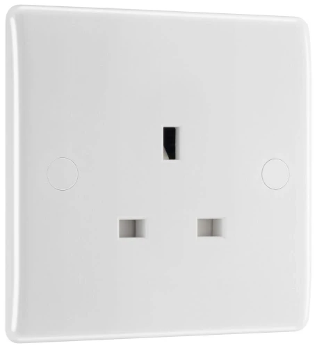 BG Nexus Series White Moulded 13A Single Unswitched Socket
