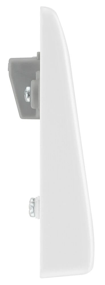 BG Nexus Series White Moulded 25A Single Flex Outlet Plate Bottom Entry