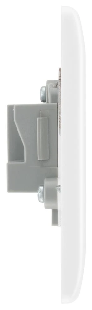 BG Nexus Series White Moulded 2A Single Round Pin Unswitched Socket