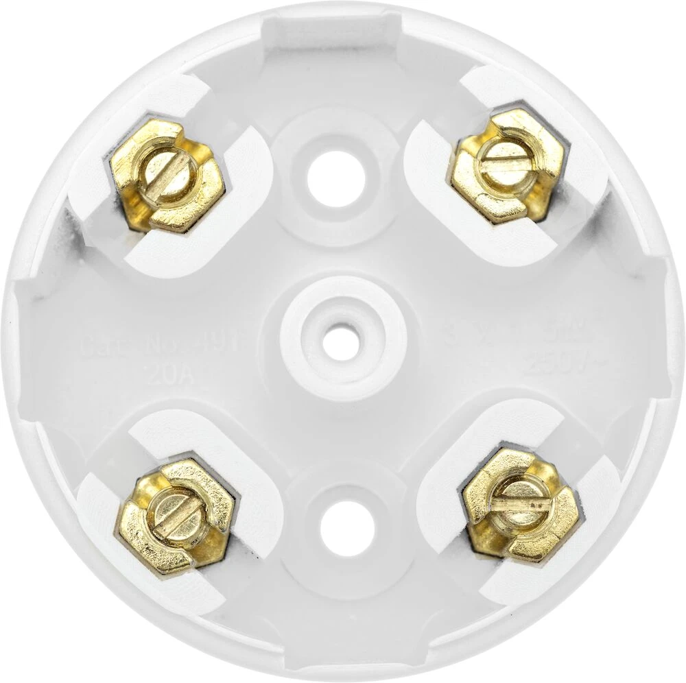 BG Knockout Entry Junction Box, 4 Way, 20A, 57mm Dia, White