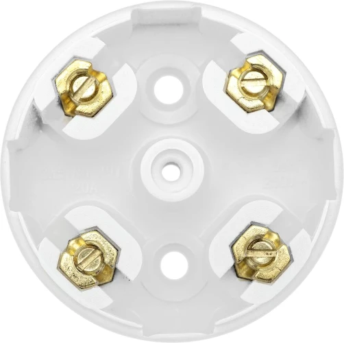 BG Knockout Entry Junction Box, 4 Way, 20A, 57mm Dia, White