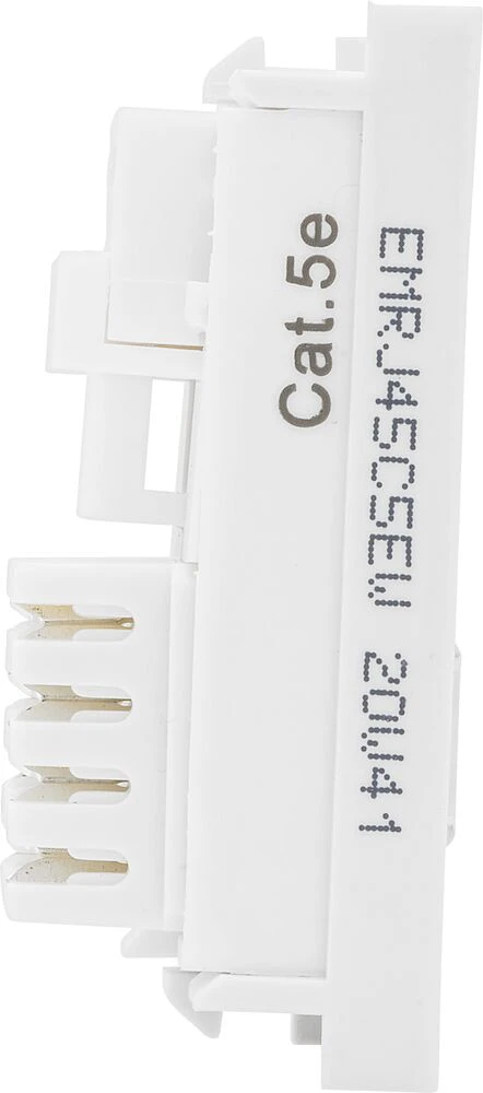 BG Euro Module RJ45, CAT5E, IDC, White