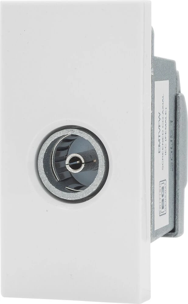 BG Euro Module IEC, Screened, Female (Return), White