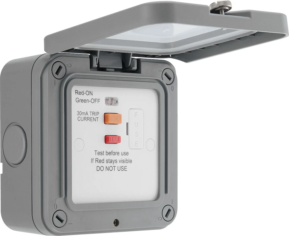 BG Nexus Storm, Unswitched Fused Connection Unit with Latching RCD, IP66