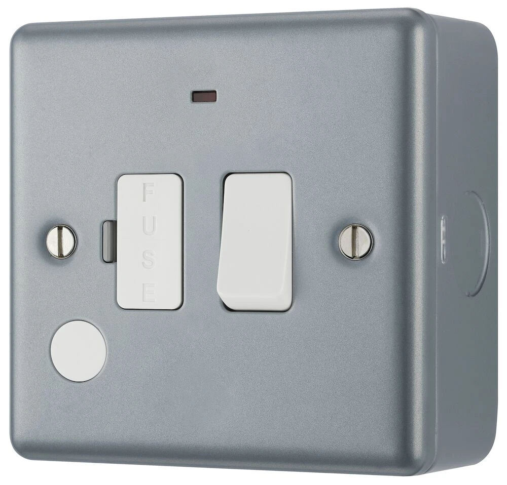 BG Metal Clad 13A Switched Fused Connection Unit with Power Indicator and Optional Flex Outlet