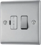 BG Nexus Metal Brushed Steel, 13A Switched Fused Connection Unit