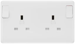 BG Nexus Series White Moulded Single to Double Converter Socket
