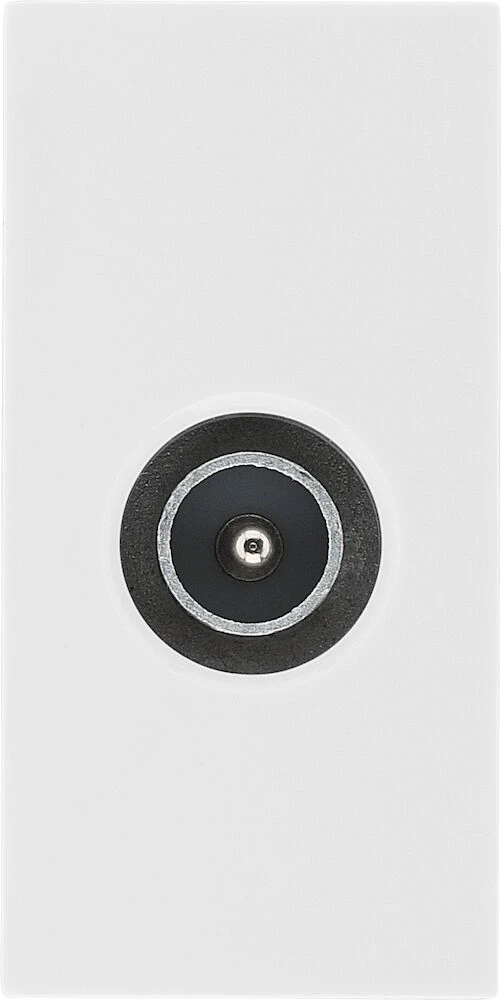 BG Euro Module IEC, Screened, Male, White