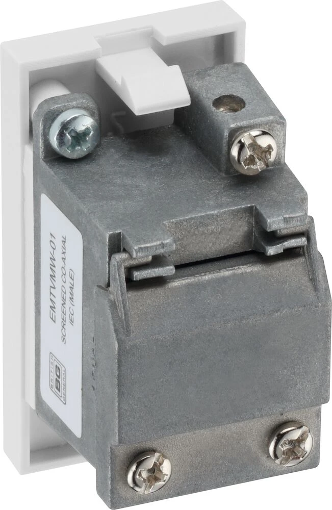 BG Euro Module IEC, Screened, Male, White