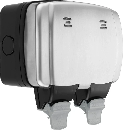 BG Decorative Weatherproof 13A Double Switched Socket, Double Pole, IP66