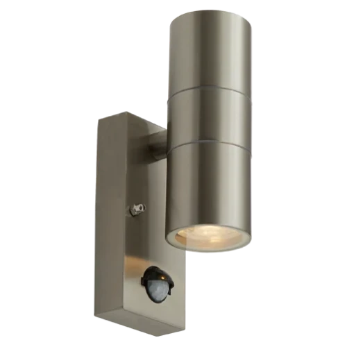 Ansell Acero Bi-directional Wall Light PIR Stainless Steel