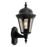 Ansell Latina E27 Wall Lantern PIR Black
