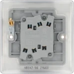BG Nexus Metal Brushed Steel, 20A 16AX Double Switch, 2 Way