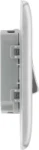 BG Nexus Metal Brushed Steel, 20A 16AX Double Switch, 2 Way