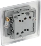 BG Nexus Metal Brushed Steel, 20A 16AX Double Switch, 2 Way