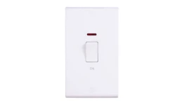 Deta Slimline 50A DP Switch Tall with Neon White