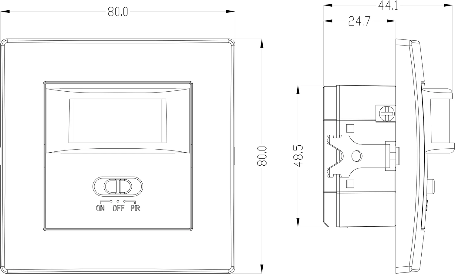 Wall Switch PIR 160 Degree