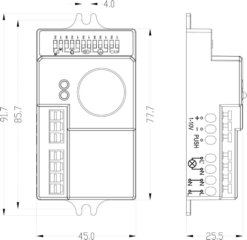 Microwave Sensor 360 Degree Dimmable