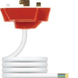 6A 4 Pin Pre-wired Plug (Inc Auxiliary) with 0.75mm² Flexible Cord: 3.0m PVC - Red