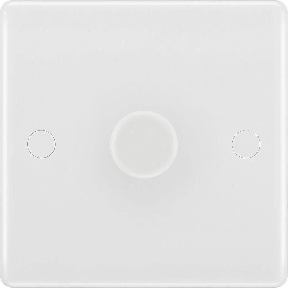 BG Nexus Series White Moulded Single Dimmer Switch 2 Way, Trailing Edge 200W