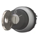 Moeller Key-operated actuator, maintained, 2 positions, Key withdrawable: 0, I, Bezel: titanium