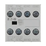Moeller Auxiliary contact module, 4 pole, Ith= 16 A, 2 N/O, 2 NC, Front fixing, Screw terminals, DILM7-10 - DILM38-10