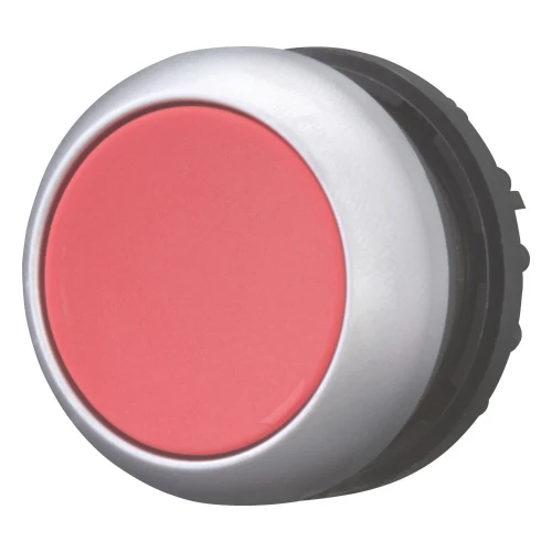 Moeller Pushbutton, RMQ-Titan, Flat, maintained, red, Blank, Bezel: titanium