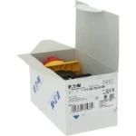 Moeller Main switch, P1, 32 A, flush mounting, 3 pole, Emergency switching off function, With red rotary handle and yellow locking ring, Lockable in the 0 (Off) positio