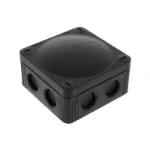 COMBI 85 x 85 x 51mm Polypropylene Junction Box IP66/IP67 8 x M20 Threaded Membrane Side Entries 5-Pole Terminal Black
