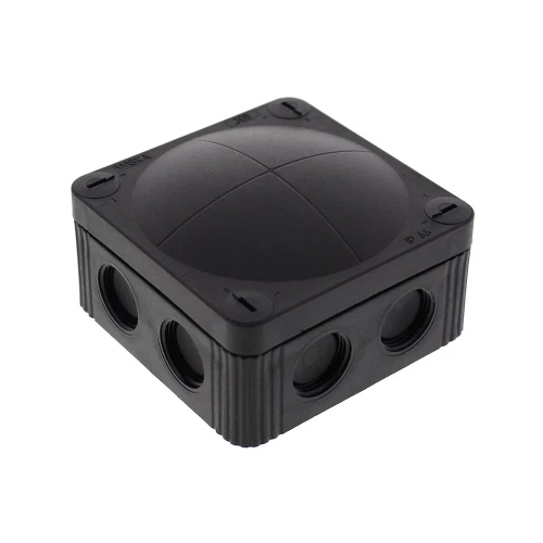 COMBI 85 x 85 x 51mm Polypropylene Junction Box IP66/IP67 8 x M20 Threaded Membrane Side Entries 5-Pole Terminal Black