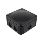 COMBI 110 x 110 x 66 mm Polypropylene Junction Box IP66/IP67 7 x M25 Threaded Membrane Entries 5-Pole Terminal 2 x M25/20 Adapters Black