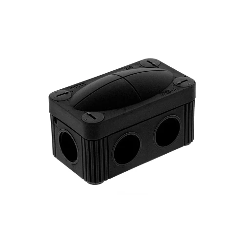 COMBI 85 x 49 x 51mm Polypropylene Junction Box IP66/IP67 6 x M20 Threaded Membrane Side Entries Empty Black